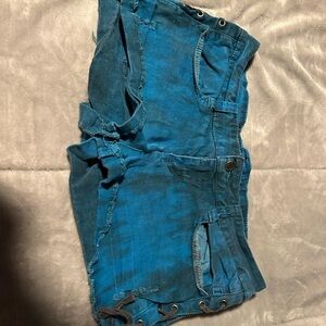 Tripp NYC Teal Denim Shorts